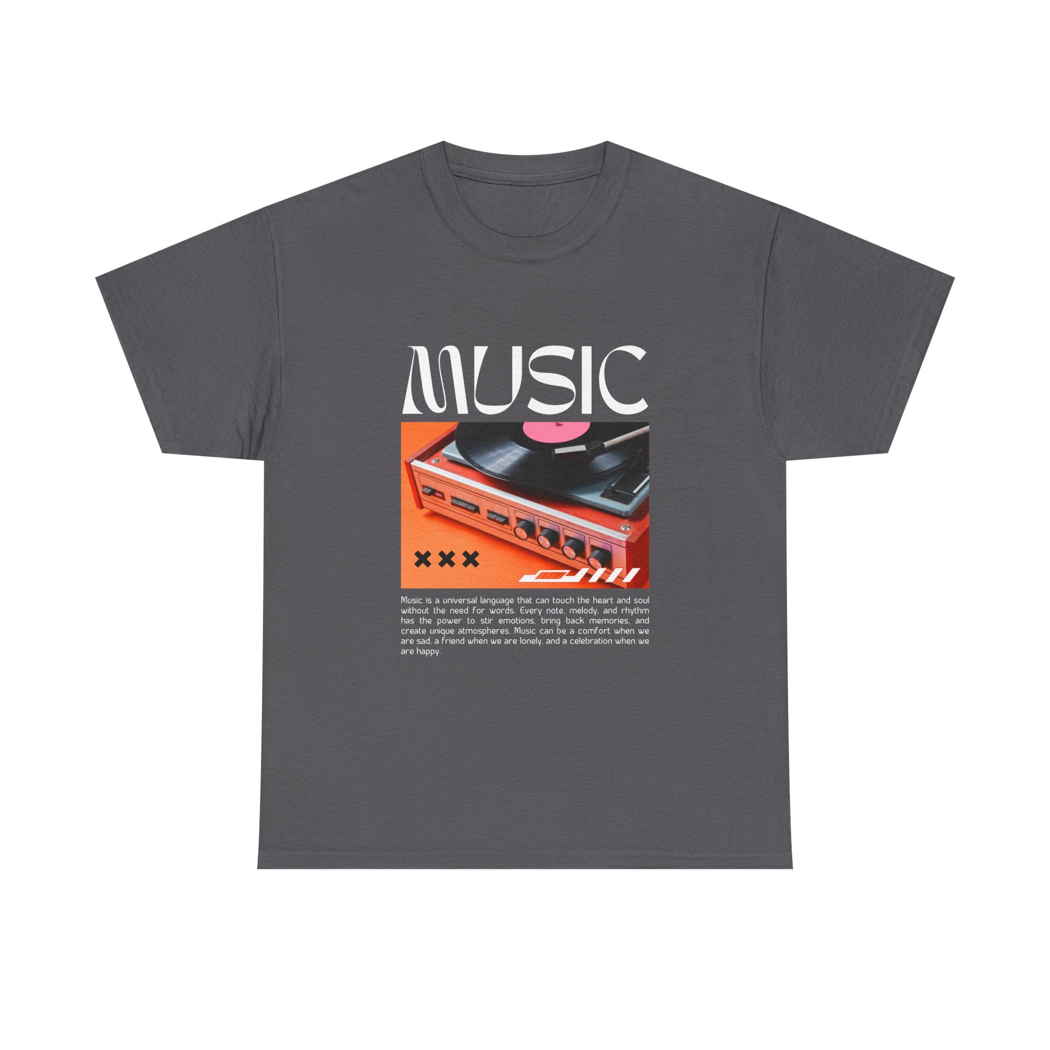 Retro Music Vibes Unisex Heavy Cotton Tee