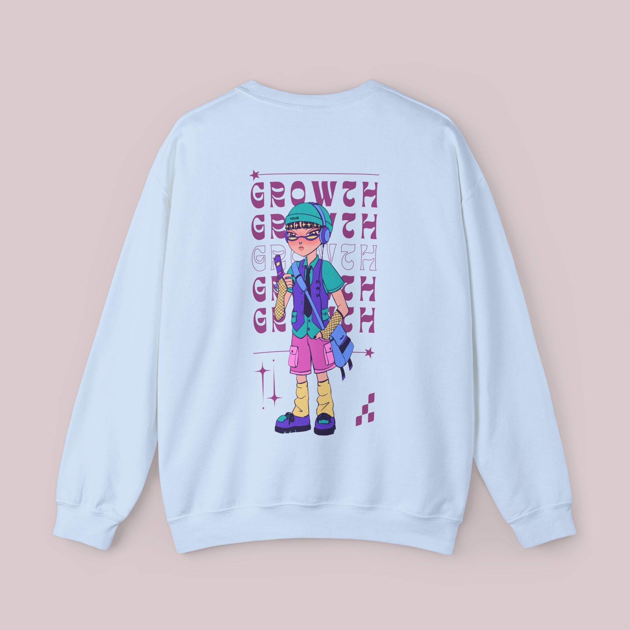 Growth Inspired Unisex Crewneck Sweatshirt, Comfort Wear, Gift for Art Lovers, Casual Style, Cozy Fashion
