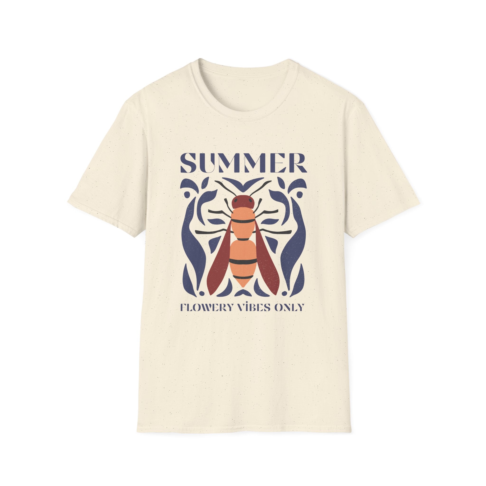 Flower Power Design- Summer Vibes Unisex Softstyle T-Shirt