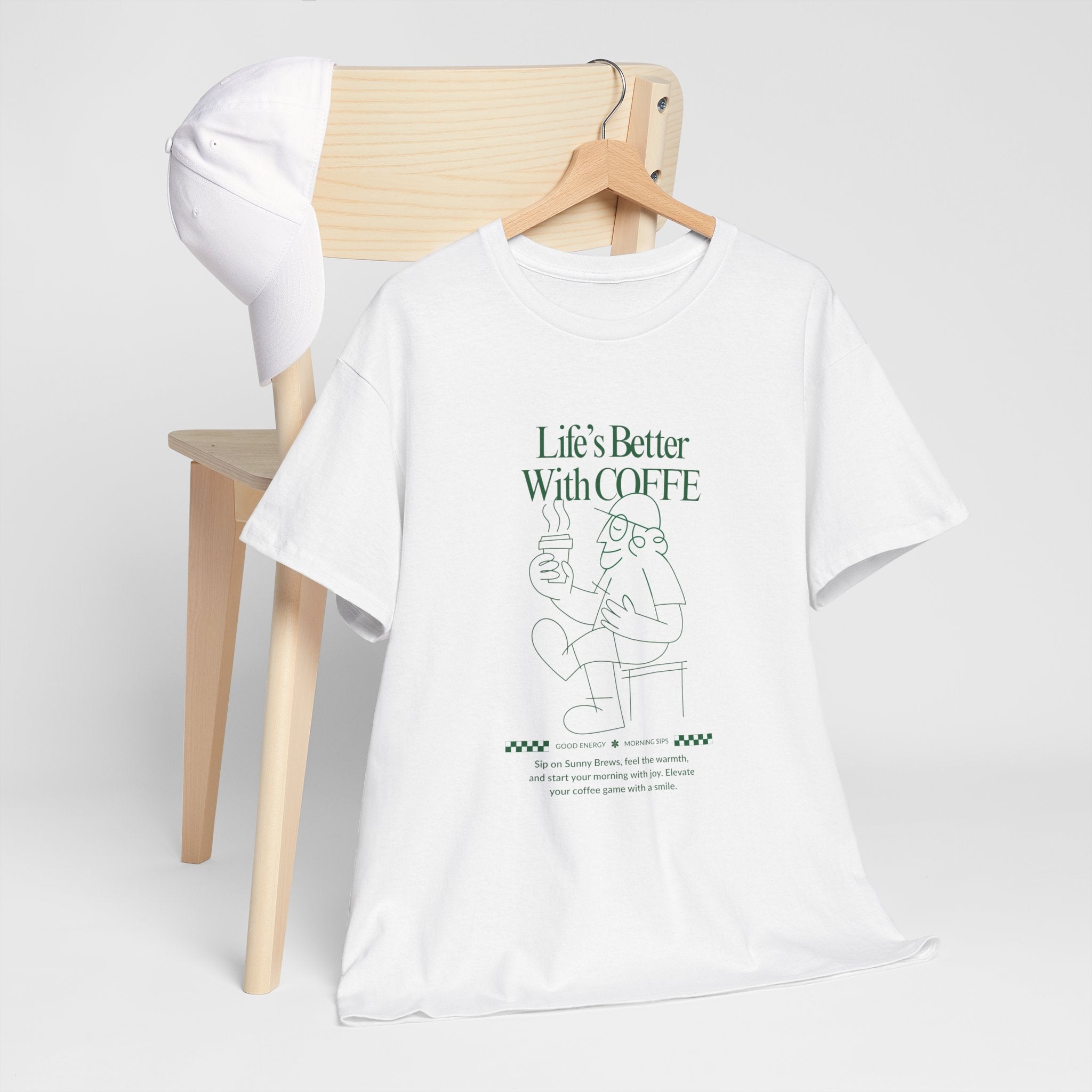 Life's Better With Coffee Unisex Heavy Cotton T-shirt