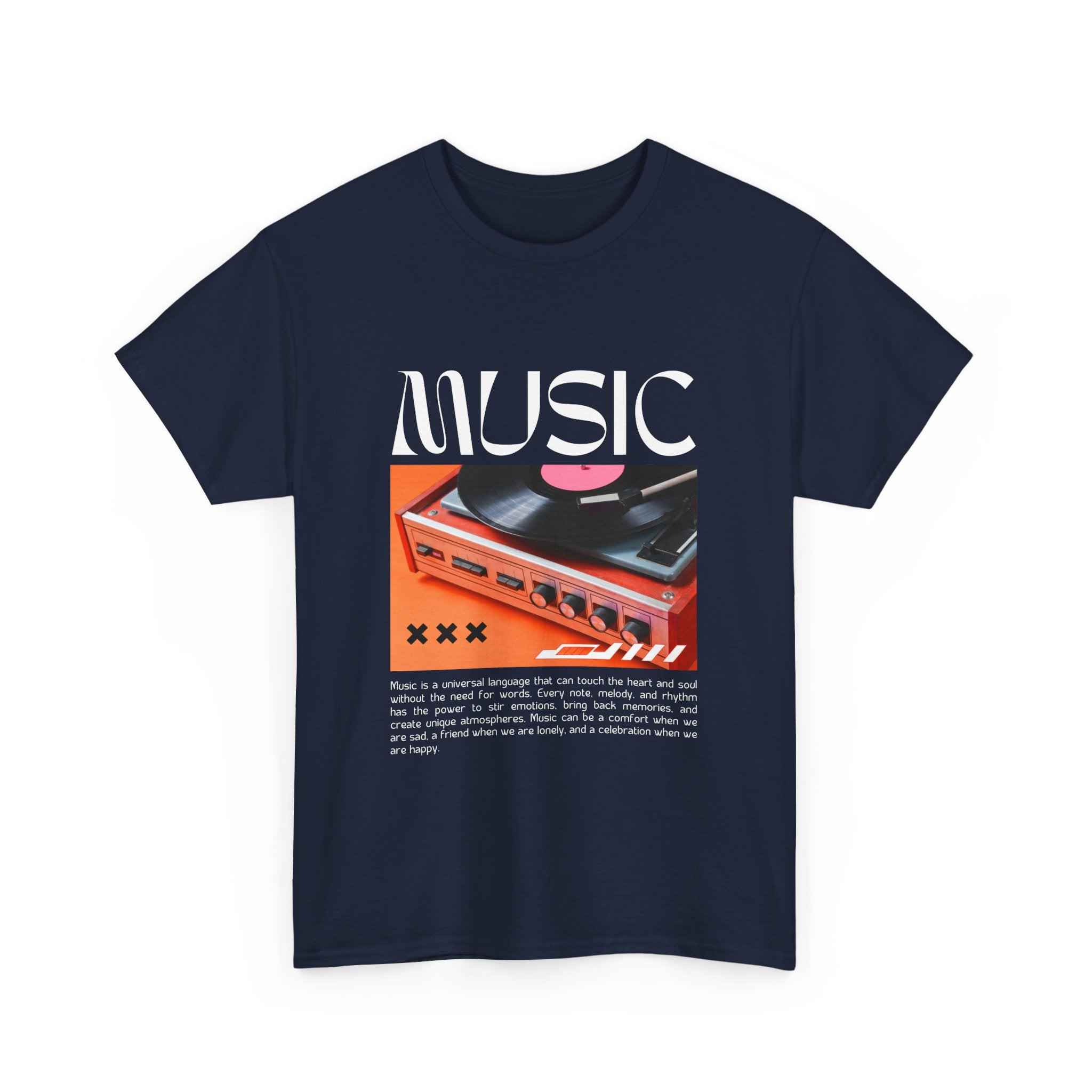 Retro Music Vibes Unisex Heavy Cotton Tee
