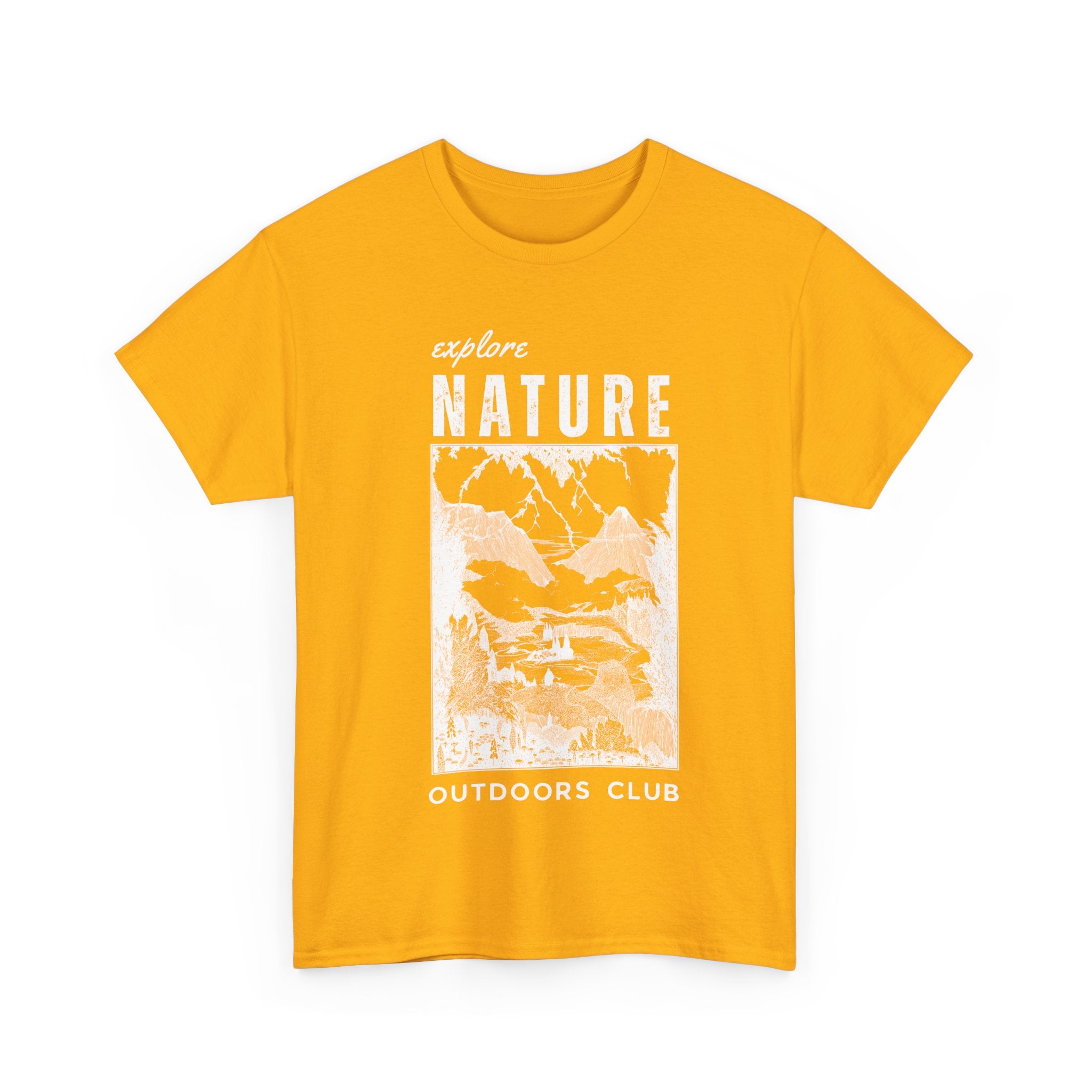 Explore Nature Unisex Heavy Cotton Tee - Adventure Outdoor Club Shirt