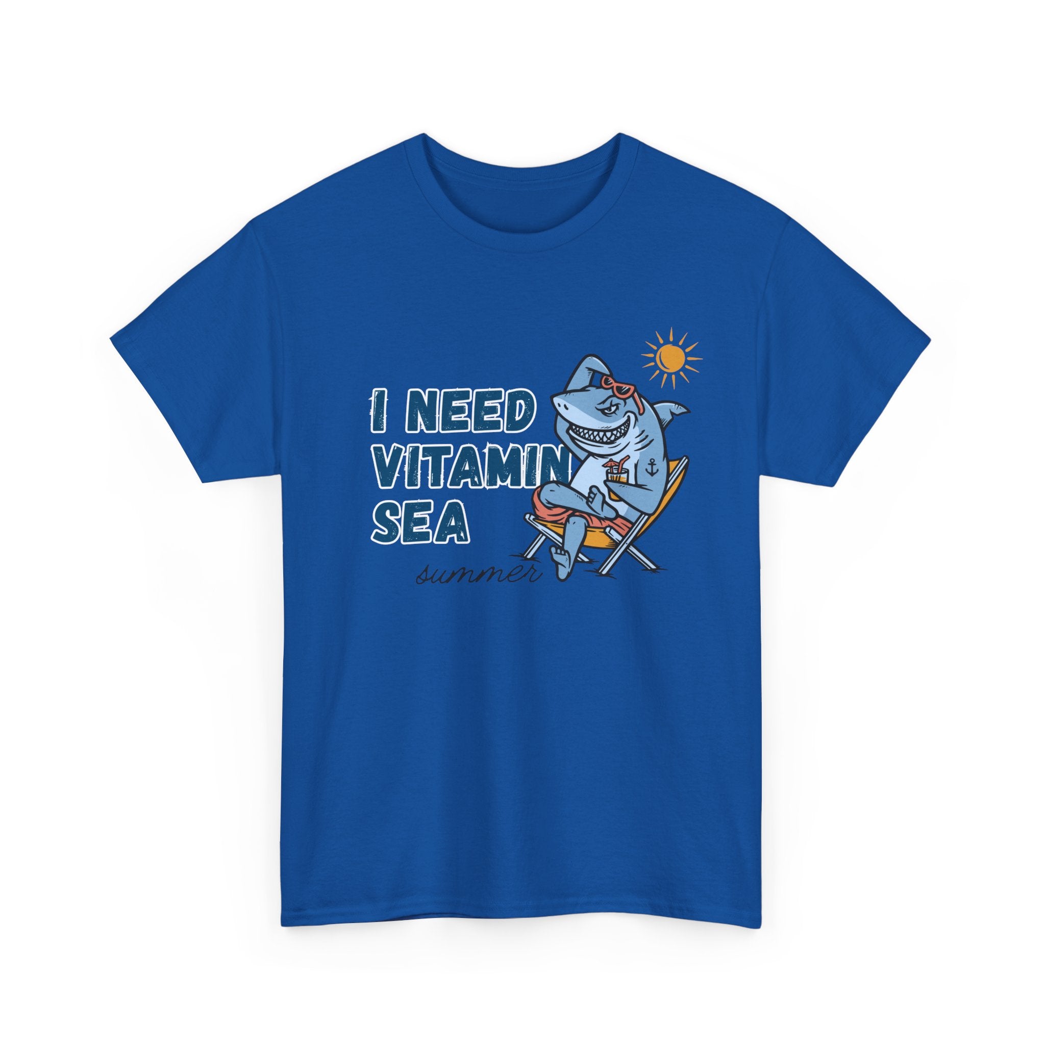 I Need Vitamin Sea Unisex Heavy Cotton Tee - Summer Vibes Beach T-Shirt