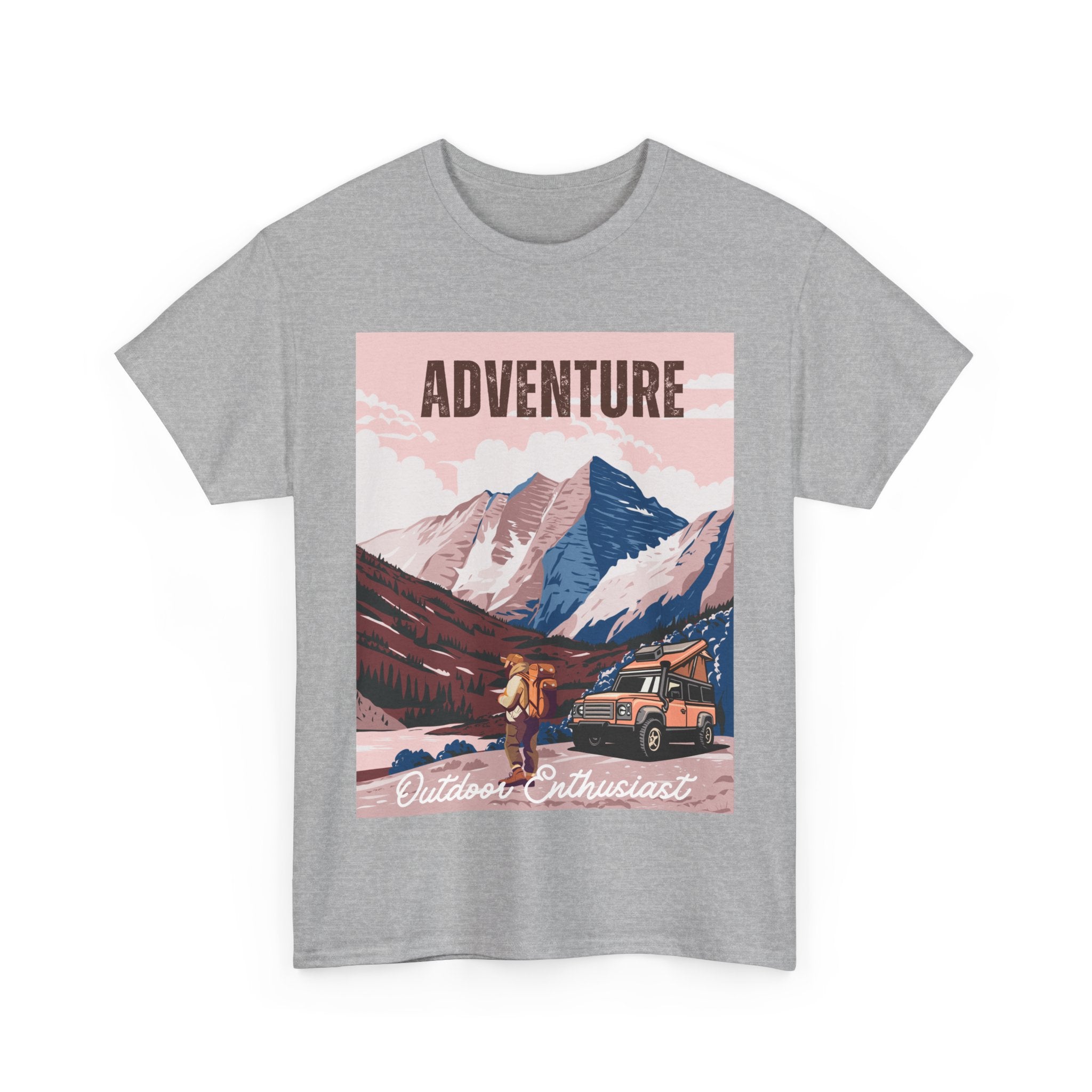 Adventure Outdoor Enthusiast Unisex Heavy Cotton Tee