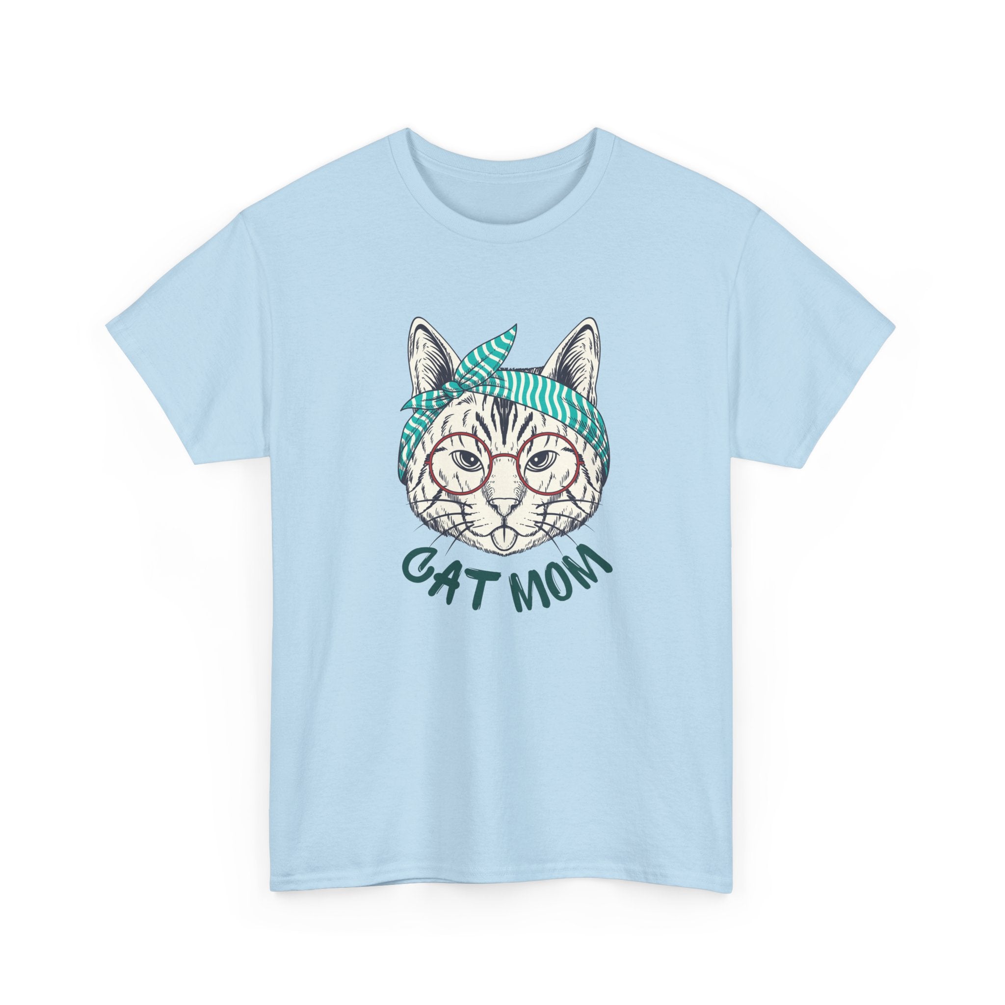 Cat Mom Unisex Heavy Cotton Tee - Perfect Gift for Cat Lovers
