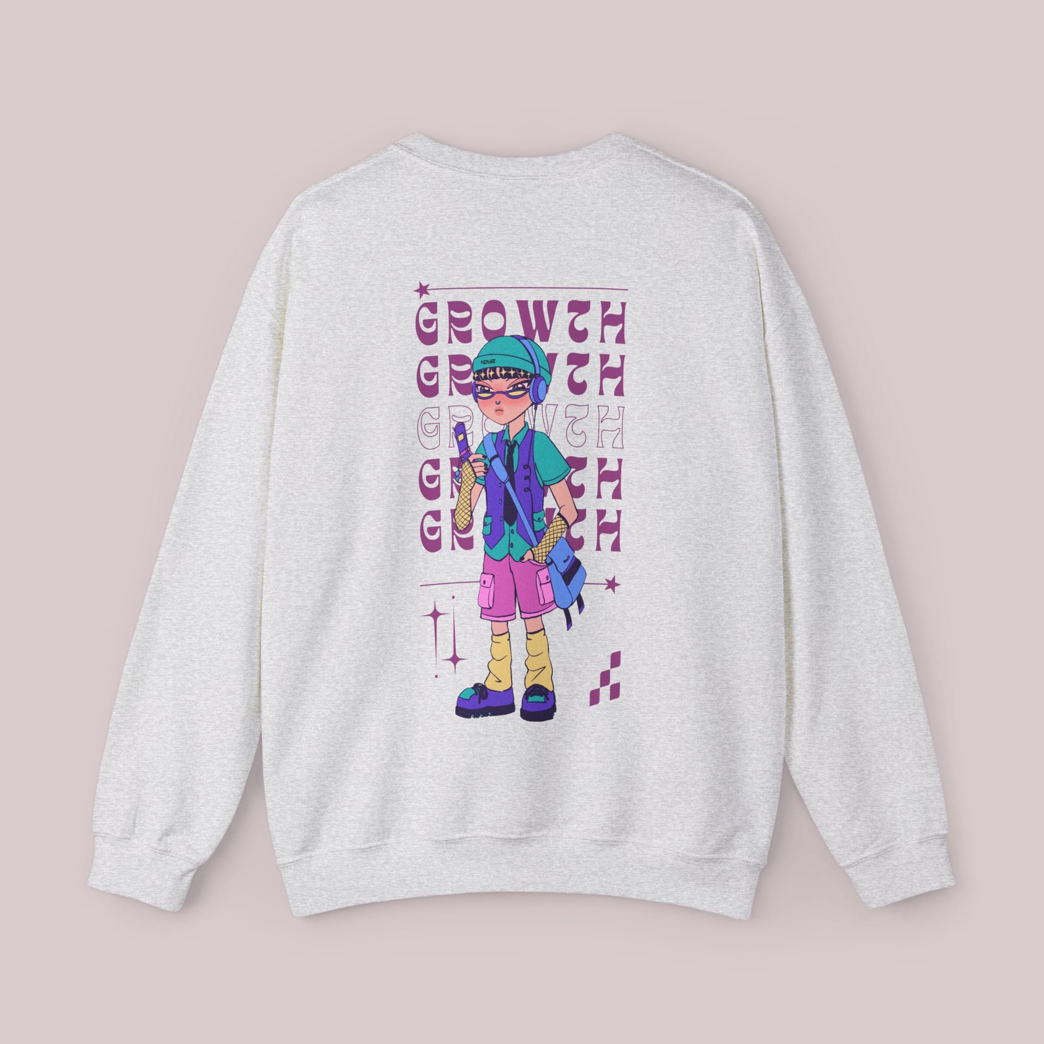 Growth Inspired Unisex Crewneck Sweatshirt, Comfort Wear, Gift for Art Lovers, Casual Style, Cozy Fashion