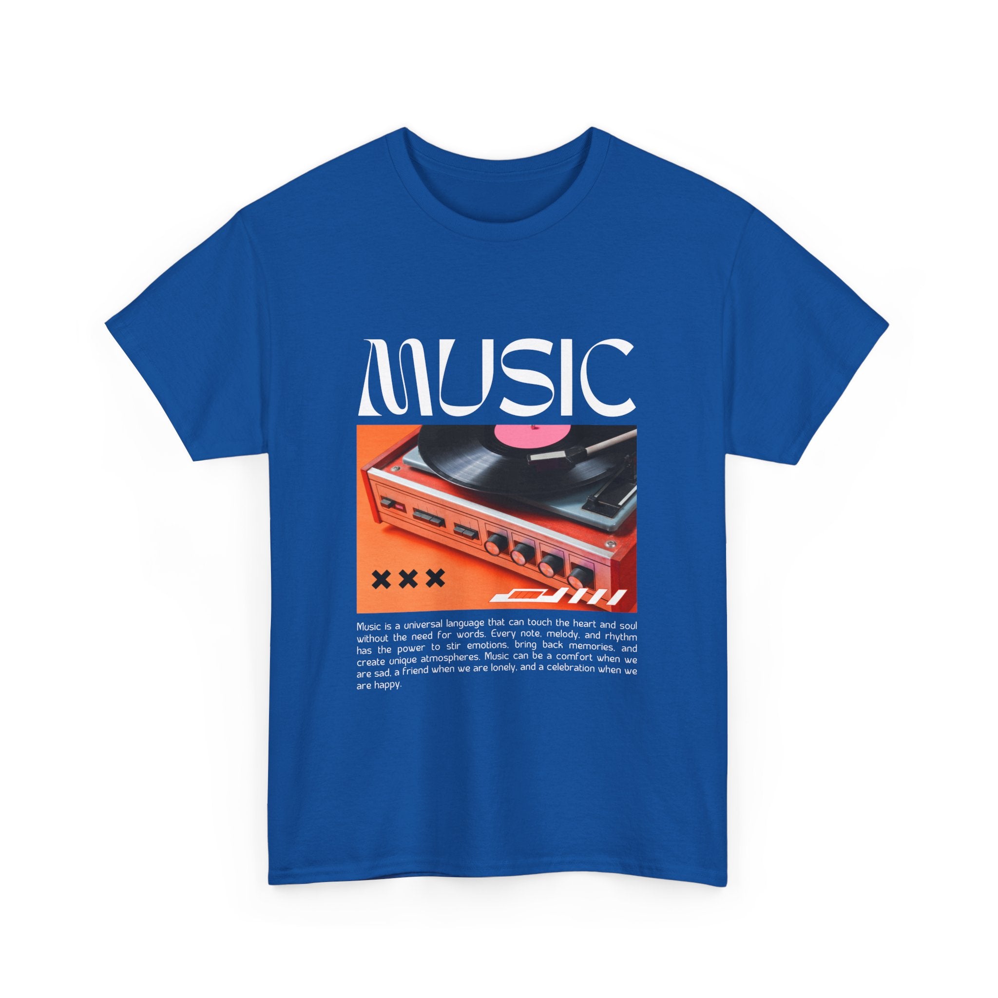 Retro Music Vibes Unisex Heavy Cotton Tee