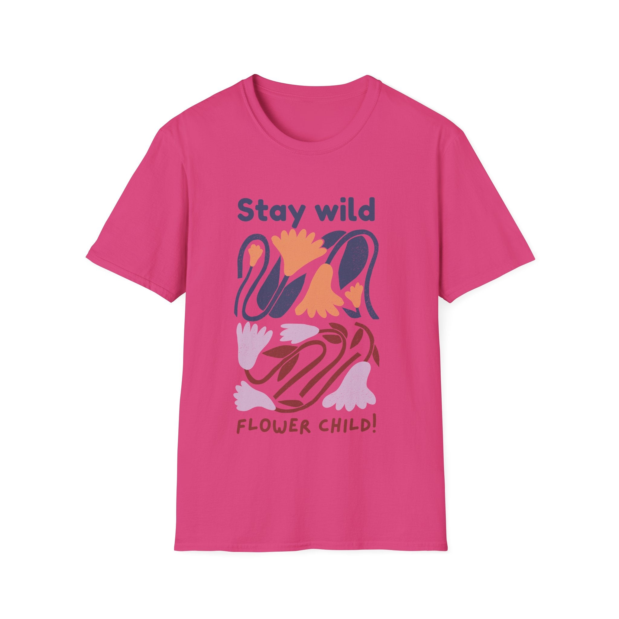 Stay Wild Flower Child Unisex T-Shirt - Boho Style Tee for Nature Lovers