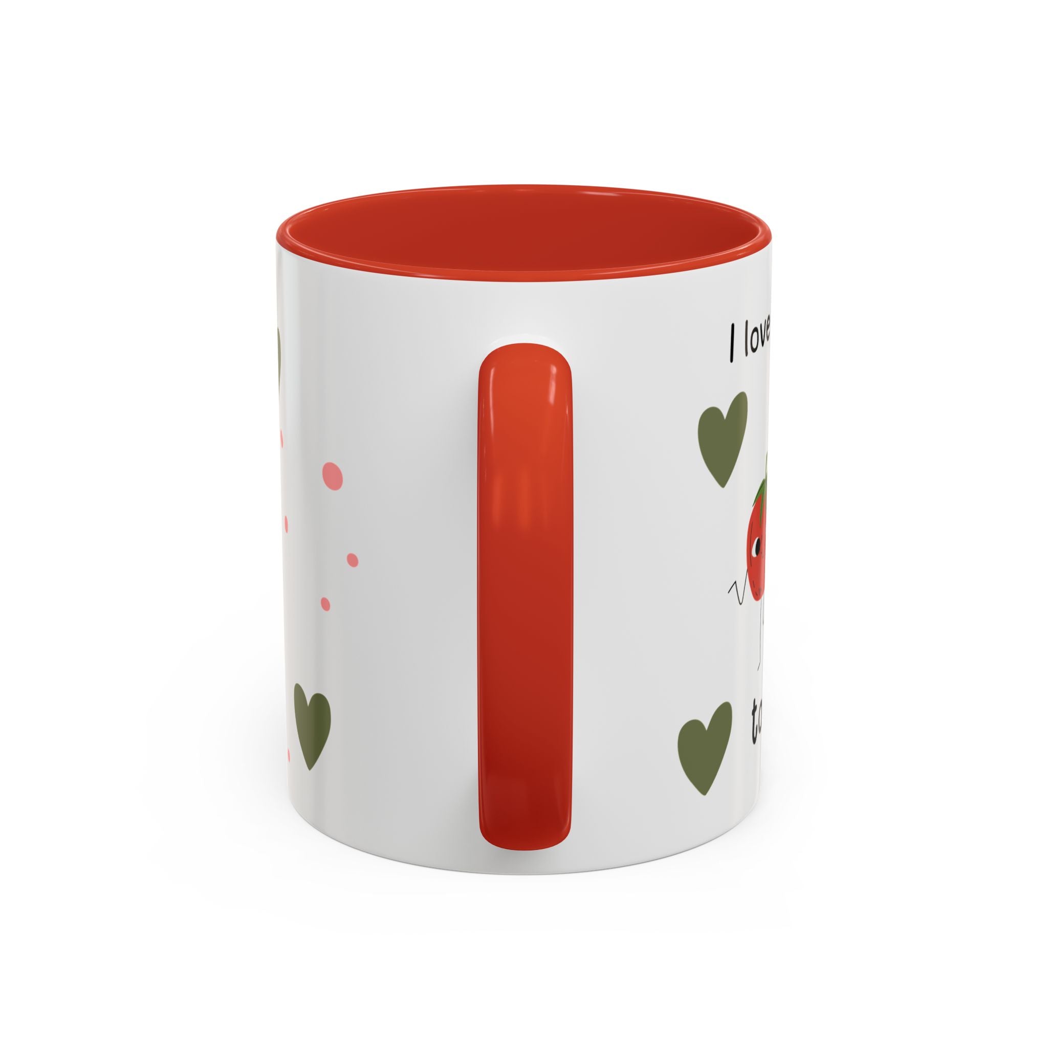 Whimsical Tomato Love Accent Coffee Mug - Perfect for Foodies and Plant Lovers