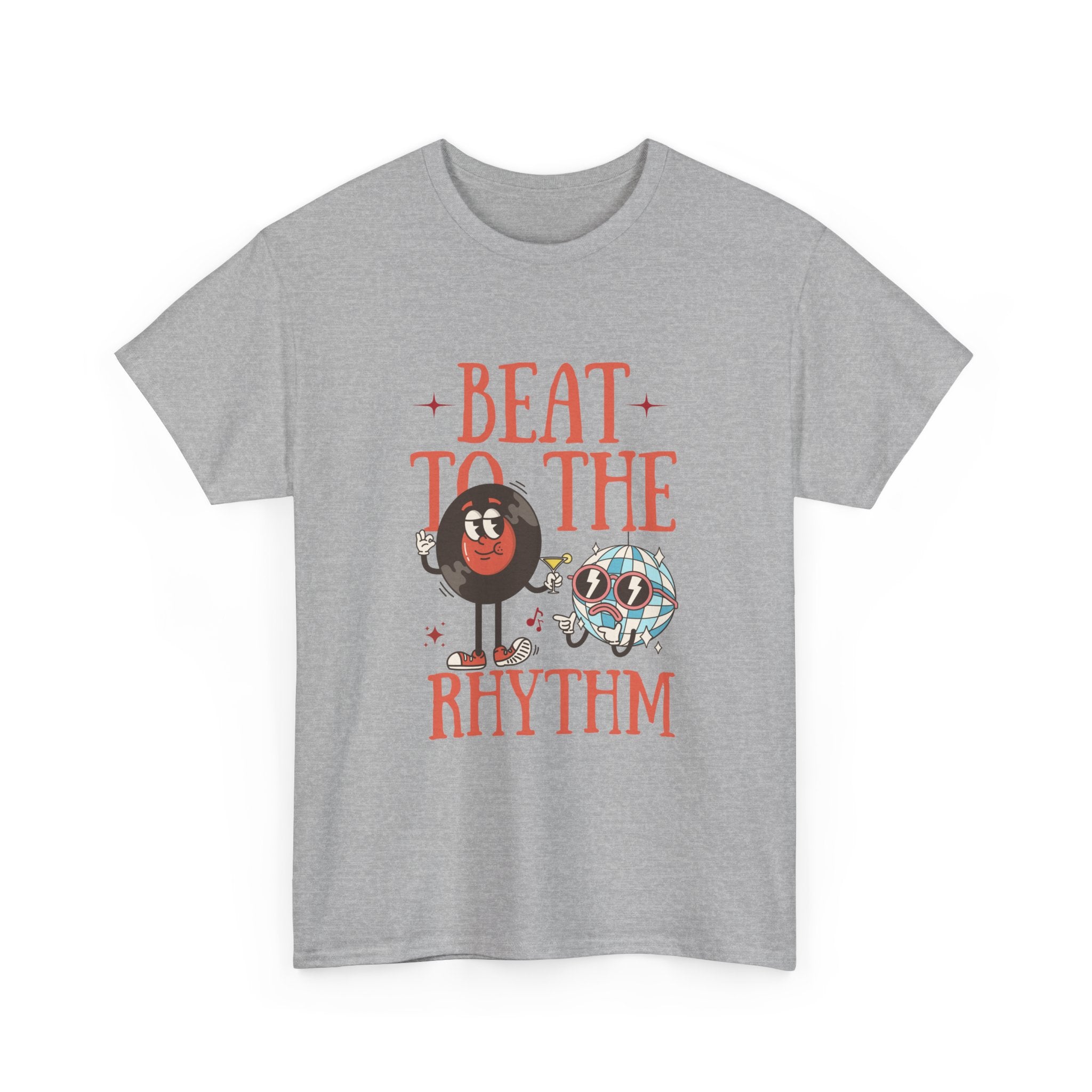 Beat to the Rhythm Unisex Heavy Cotton Tee - Fun Graphic Music T-Shirt