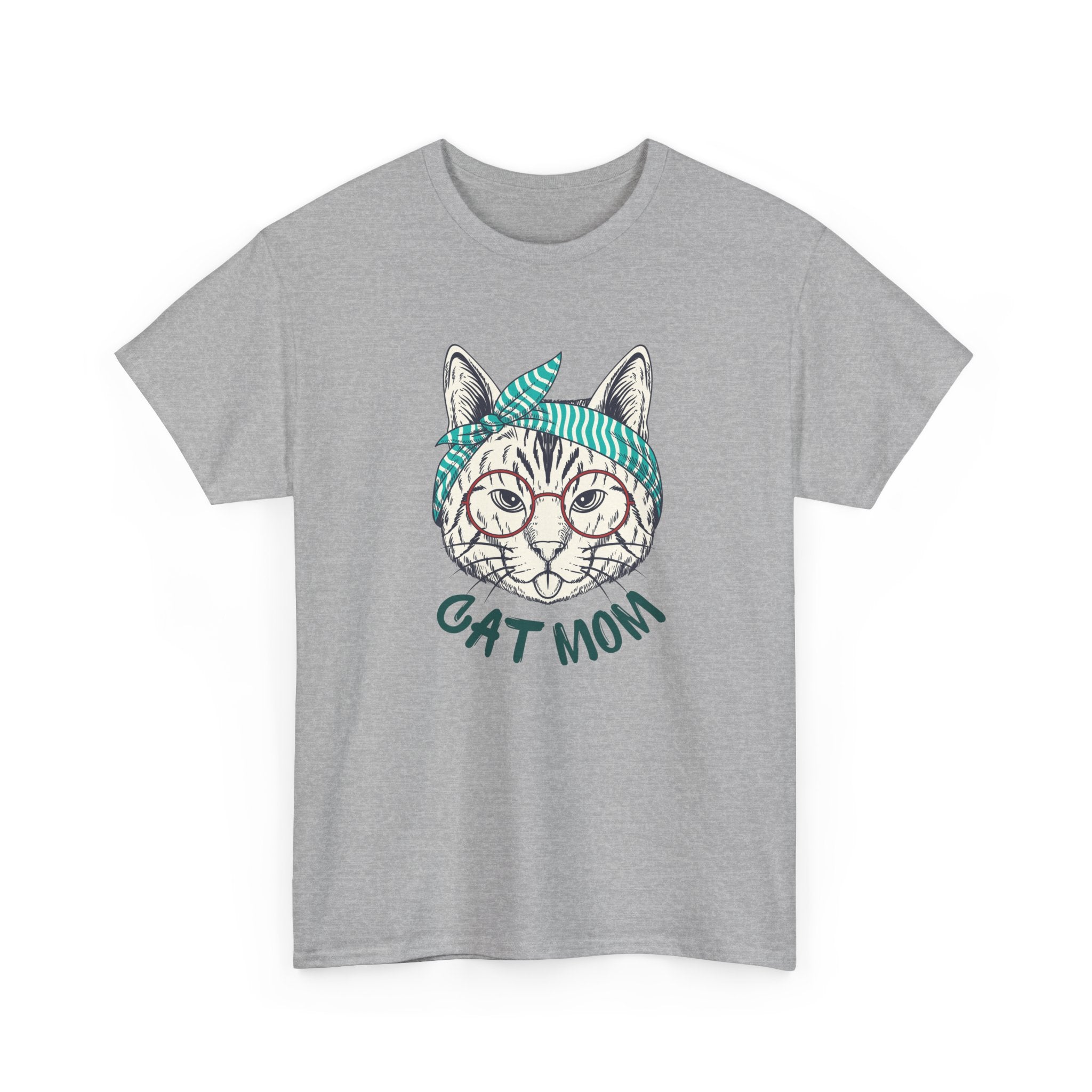 Cat Mom Unisex Heavy Cotton Tee - Perfect Gift for Cat Lovers