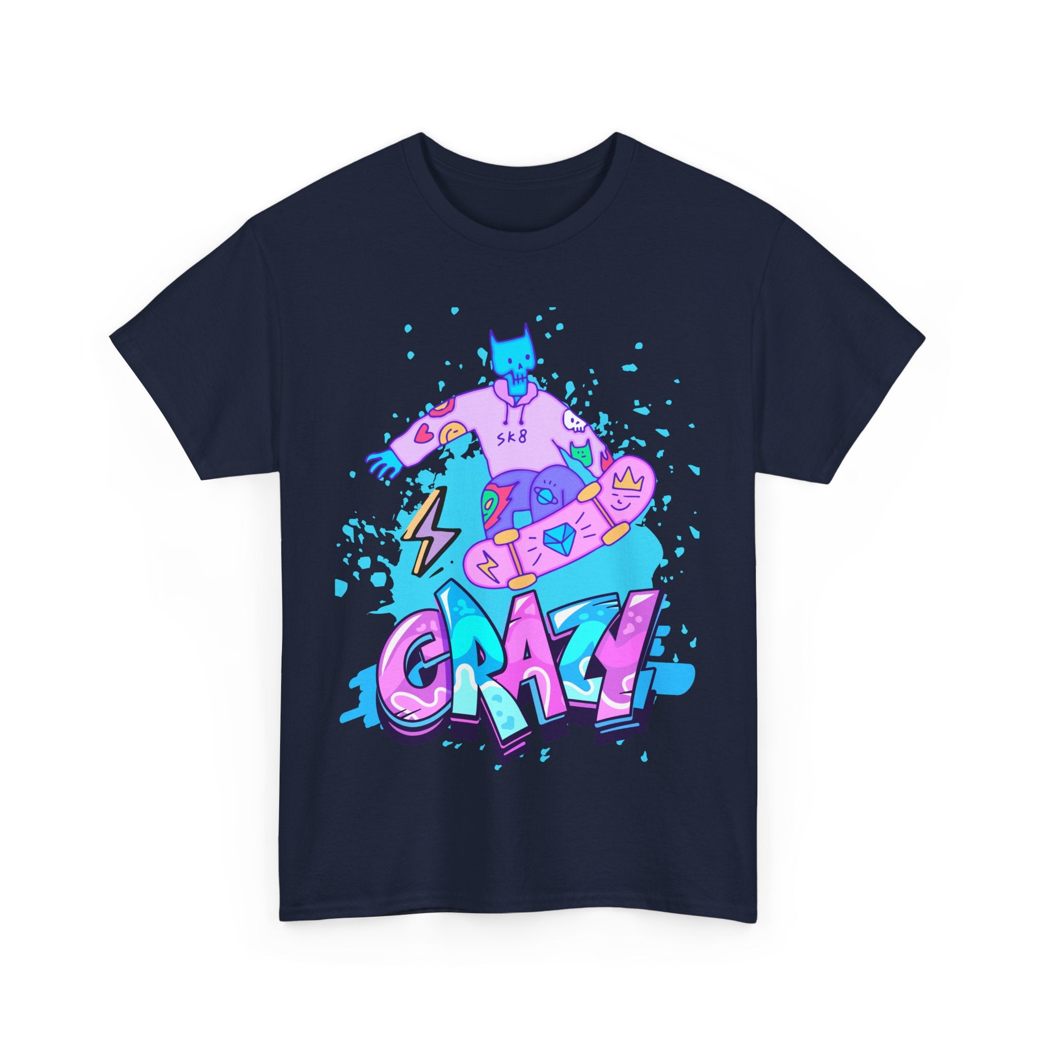 Crazy Cartoon Unisex Heavy Cotton Tee - Fun Graphic Shirt for Everyday Wear