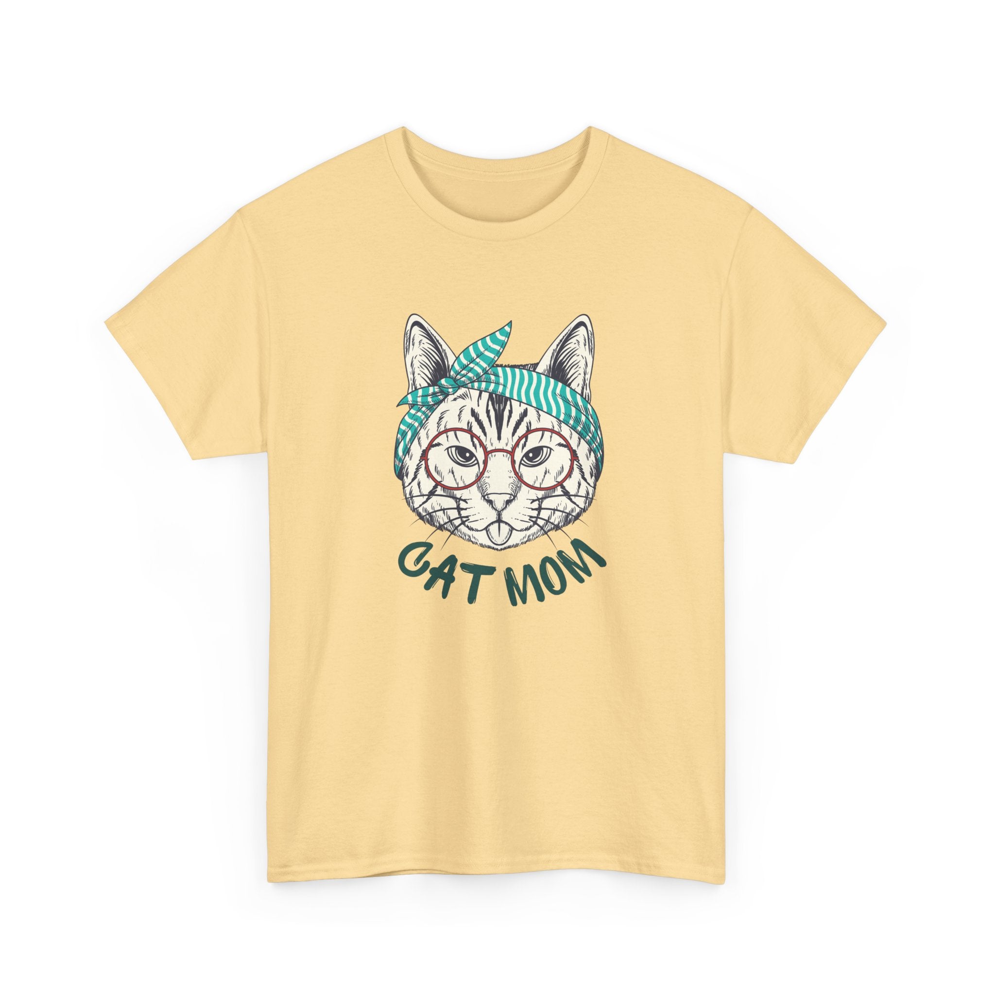 Cat Mom Unisex Heavy Cotton Tee - Perfect Gift for Cat Lovers