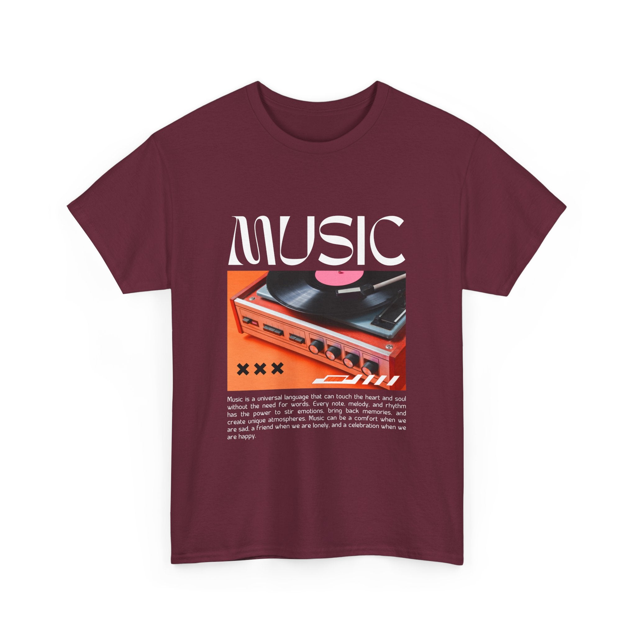 Retro Music Vibes Unisex Heavy Cotton Tee