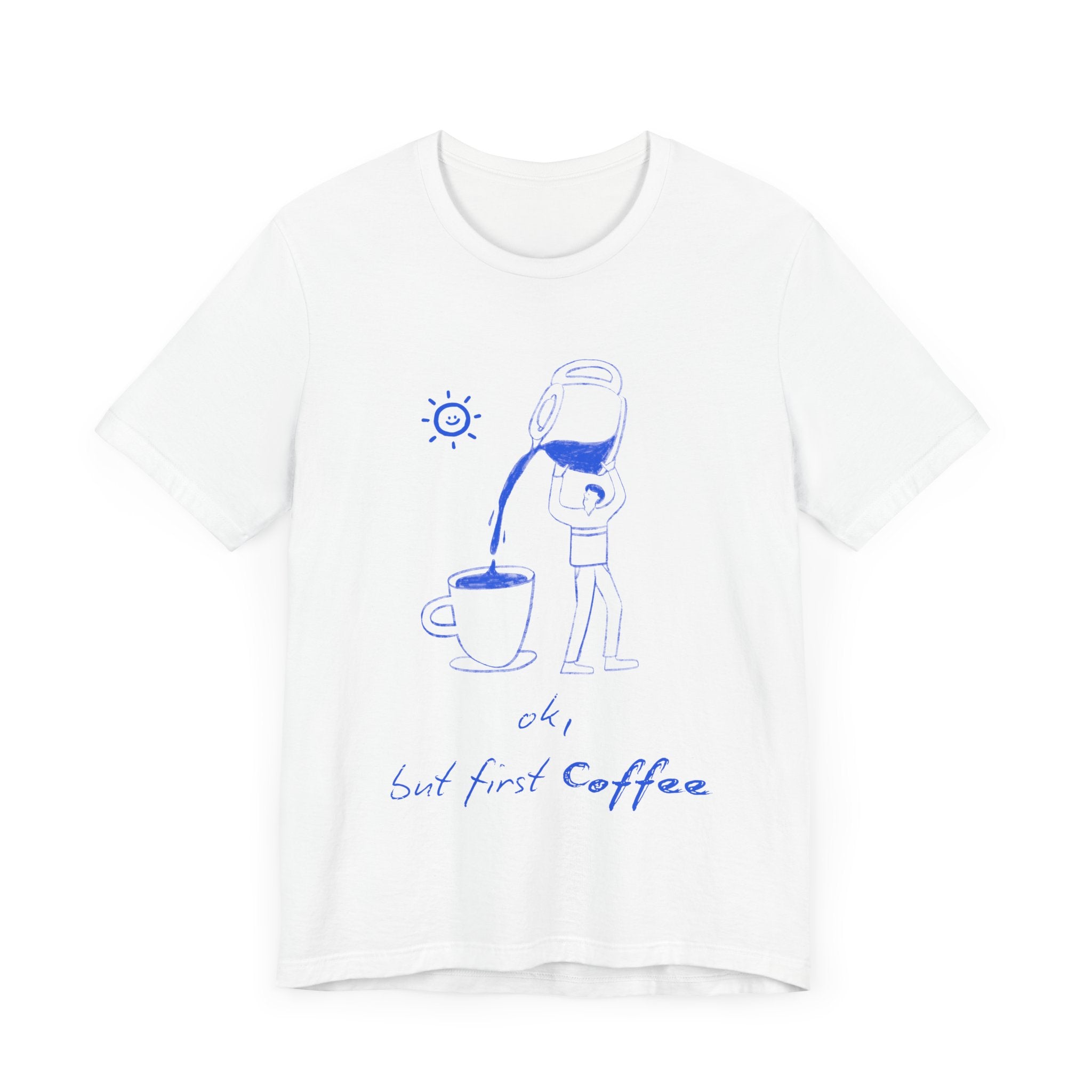 Coffee Lover Tee - 'But First Coffee' Unisex Jersey Short Sleeve T-Shirt