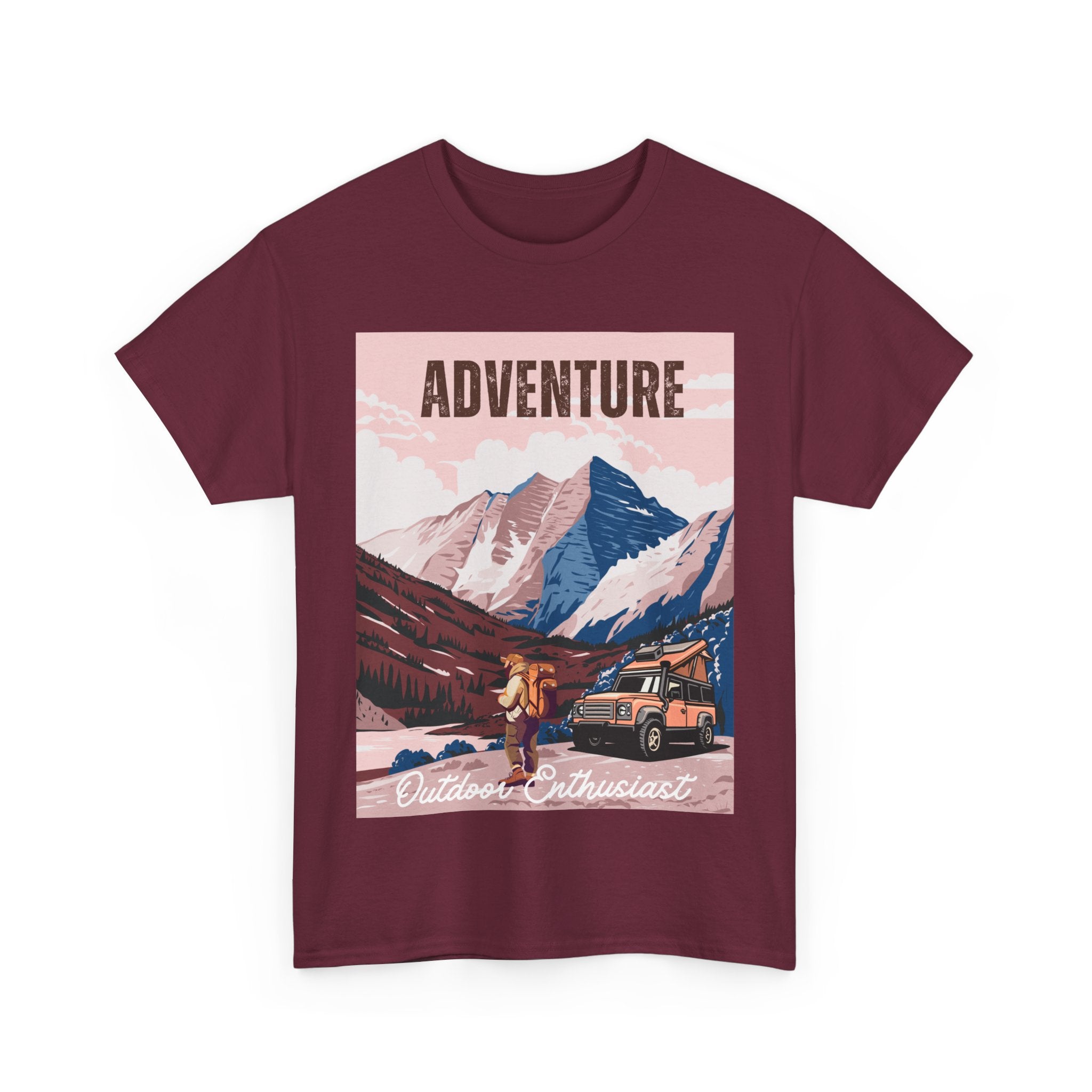 Adventure Outdoor Enthusiast Unisex Heavy Cotton Tee