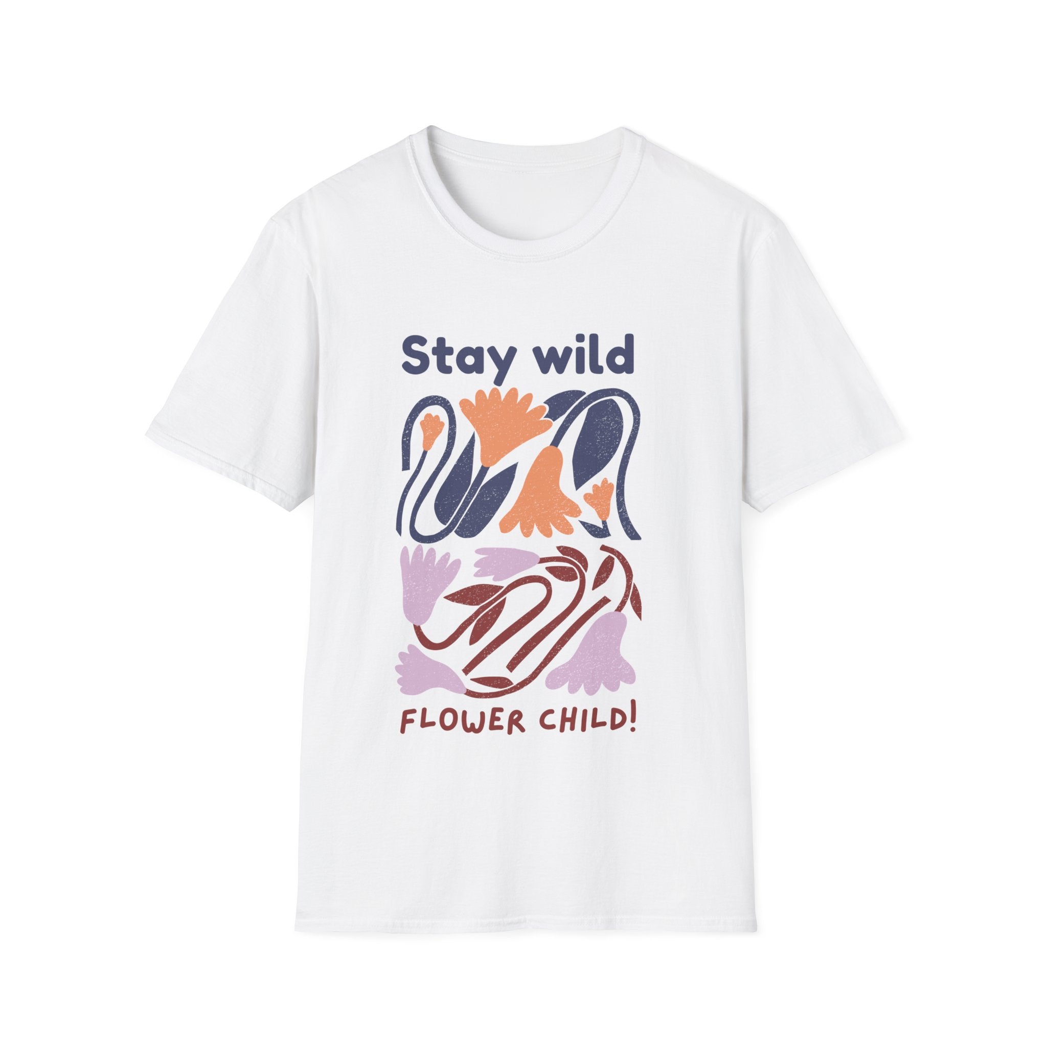 Stay Wild Flower Child Unisex T-Shirt - Boho Style Tee for Nature Lovers