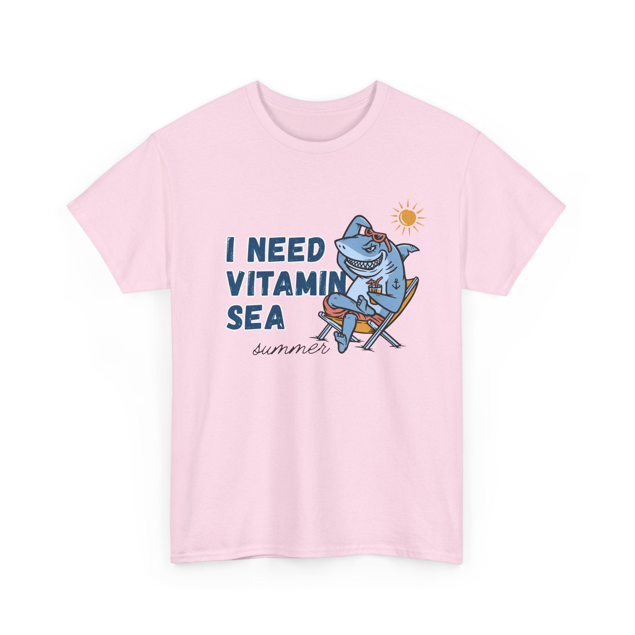 I Need Vitamin Sea Unisex Heavy Cotton Tee - Summer Vibes Beach T-Shirt