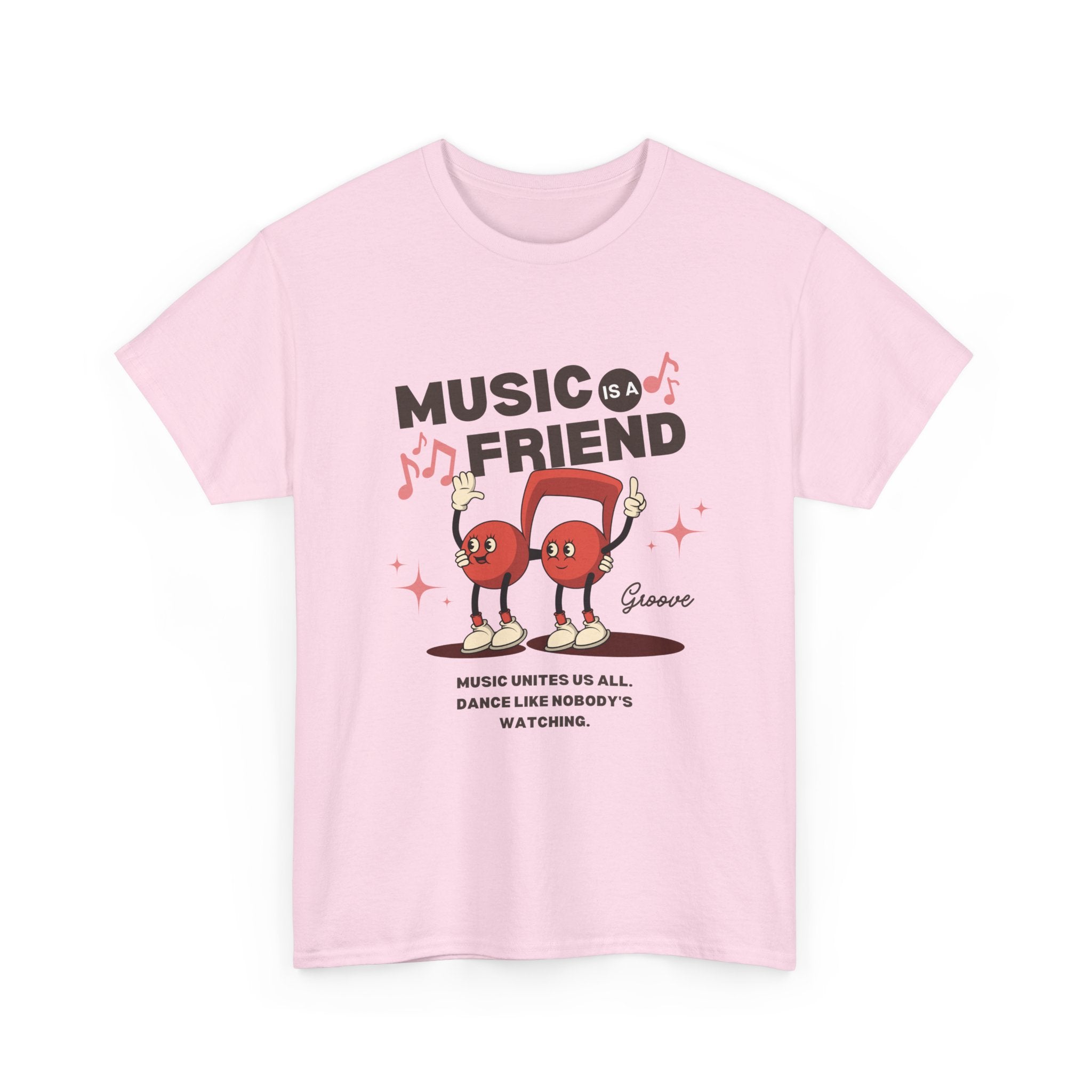 Music is a Friend Unisex Heavy Cotton Tee - Perfect for Music Lovers