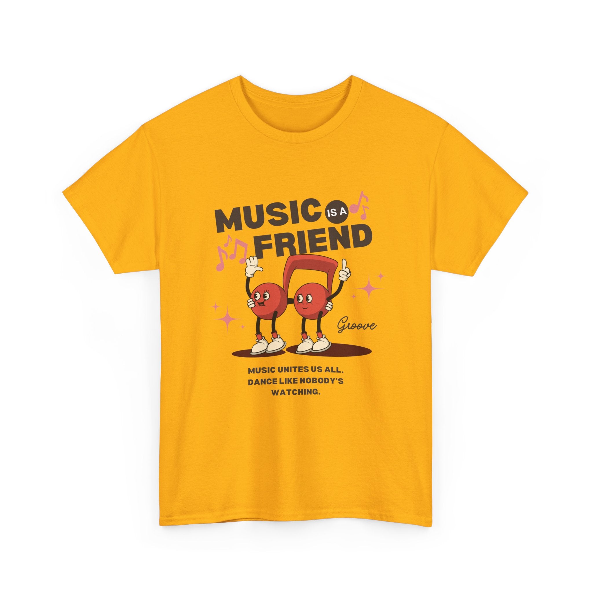 Music is a Friend Unisex Heavy Cotton Tee - Perfect for Music Lovers