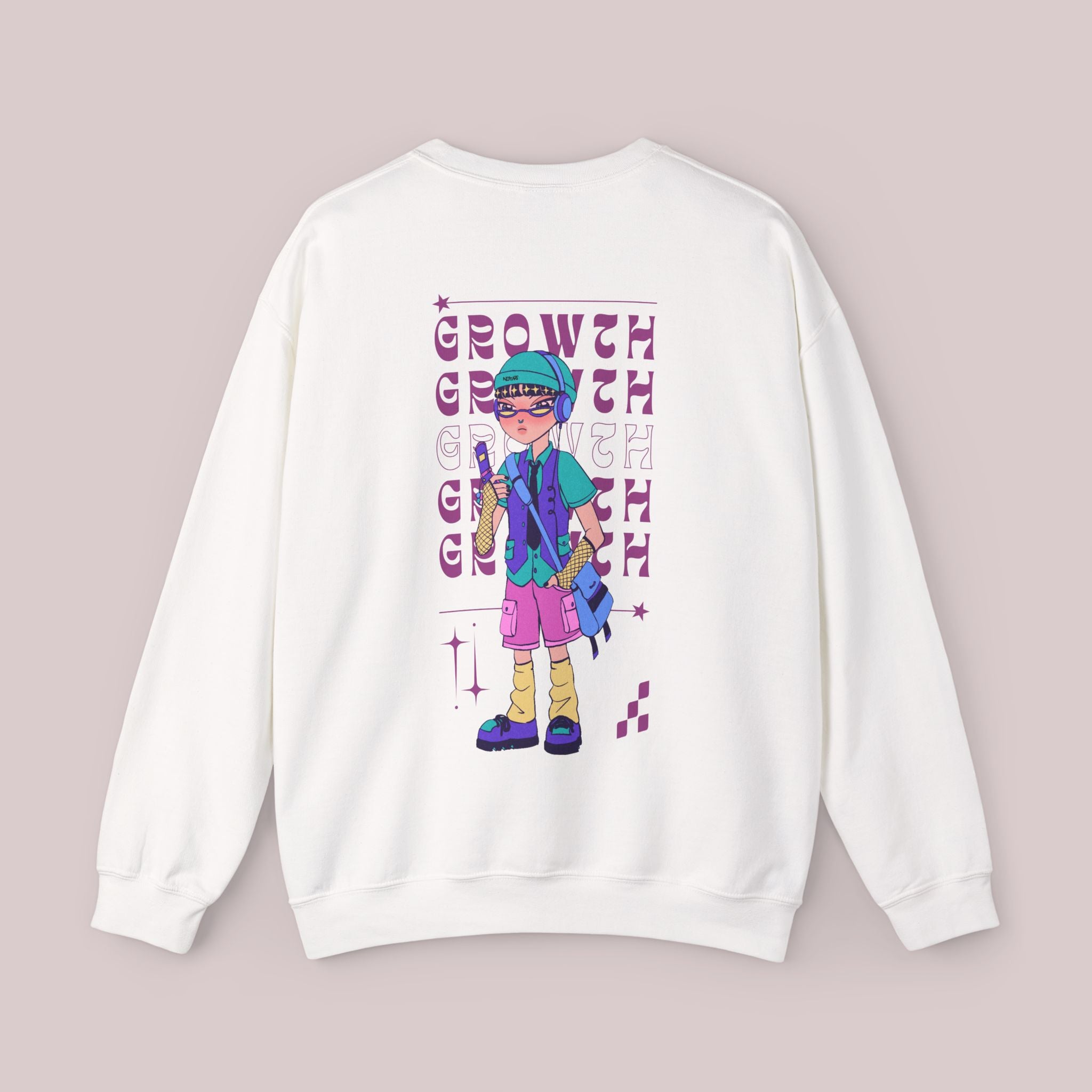 Growth Inspired Unisex Crewneck Sweatshirt, Comfort Wear, Gift for Art Lovers, Casual Style, Cozy Fashion