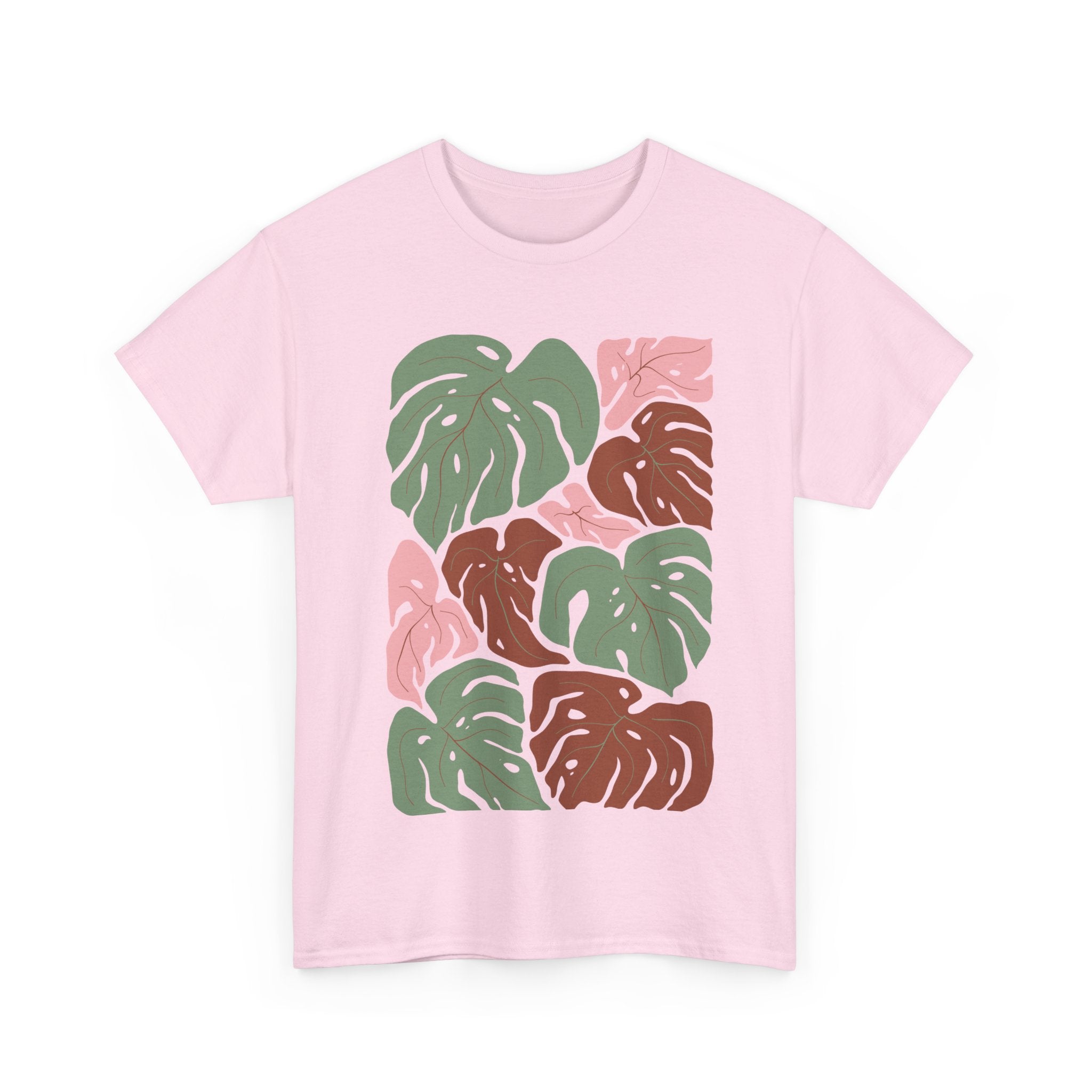 Tropical Leaf Unisex Heavy Cotton Tee - Casual Summer Wear