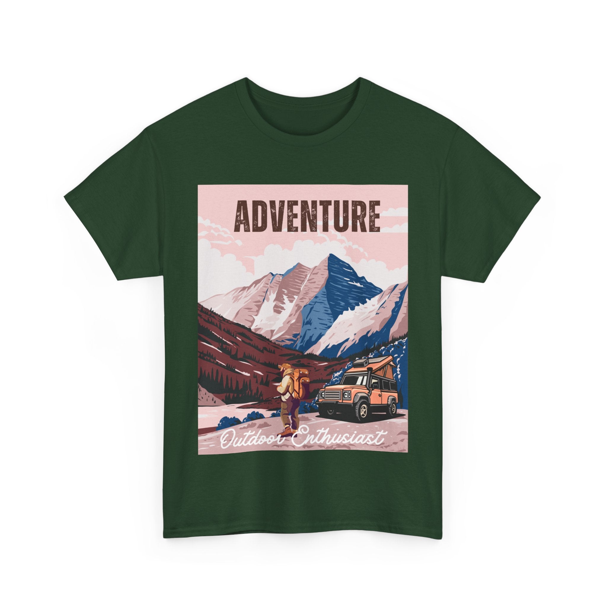 Adventure Outdoor Enthusiast Unisex Heavy Cotton Tee