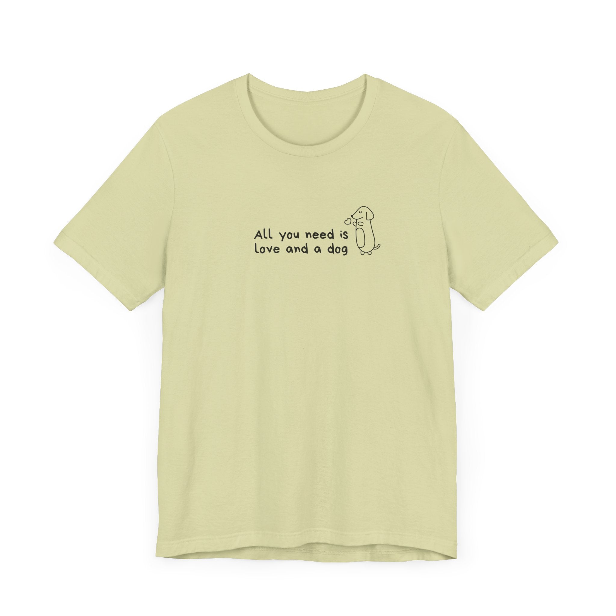 'All You Need is Love and a Dog' Unisex Jersey Tee - Perfect Gift for Dog Lovers