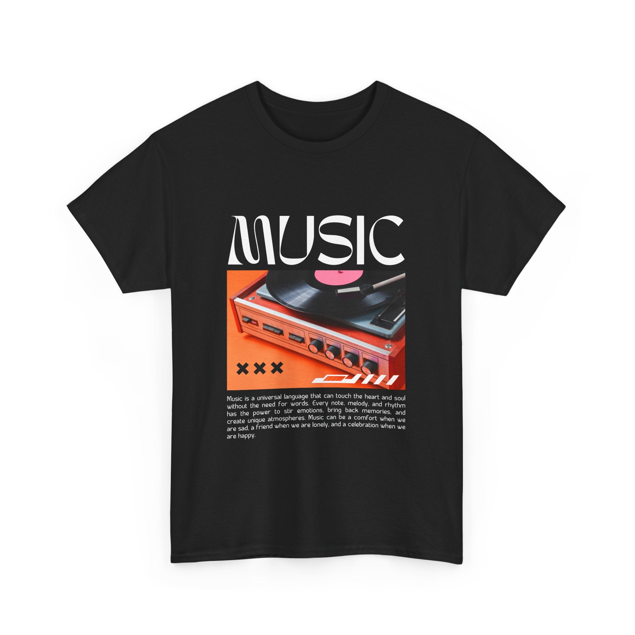 Retro Music Vibes Unisex Heavy Cotton Tee
