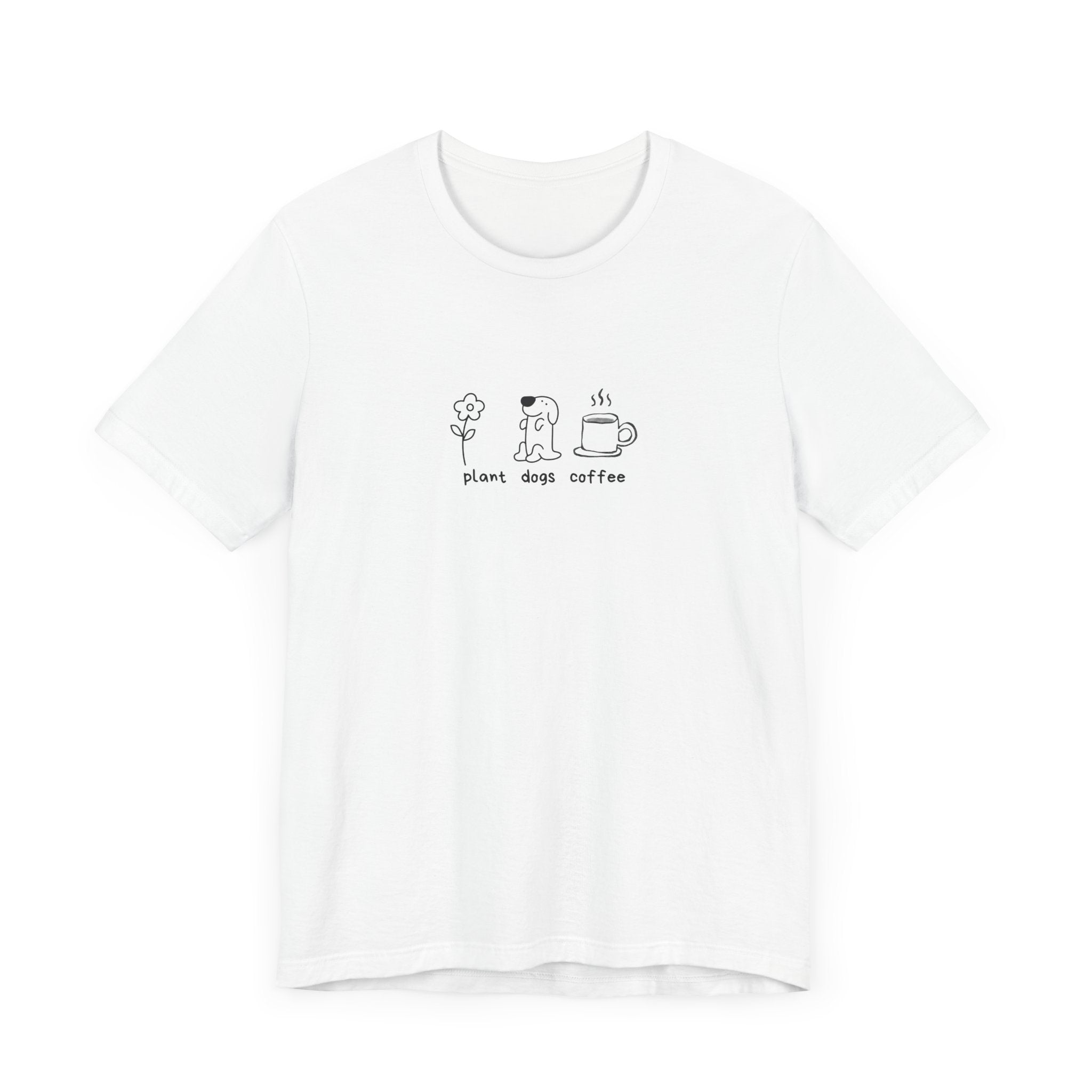 Plant Dogs Coffee Unisex Tee - Perfect for Nature & Pet Lovers