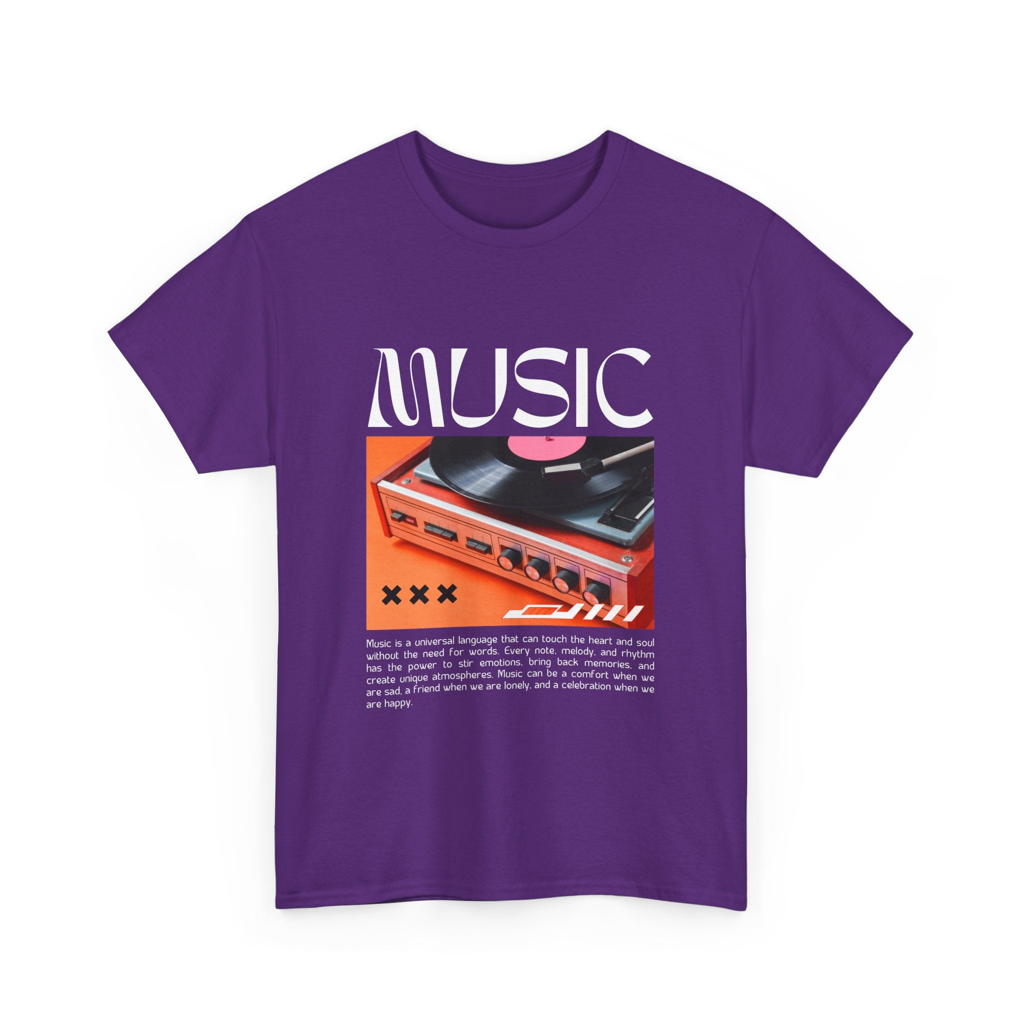 Retro Music Vibes Unisex Heavy Cotton Tee