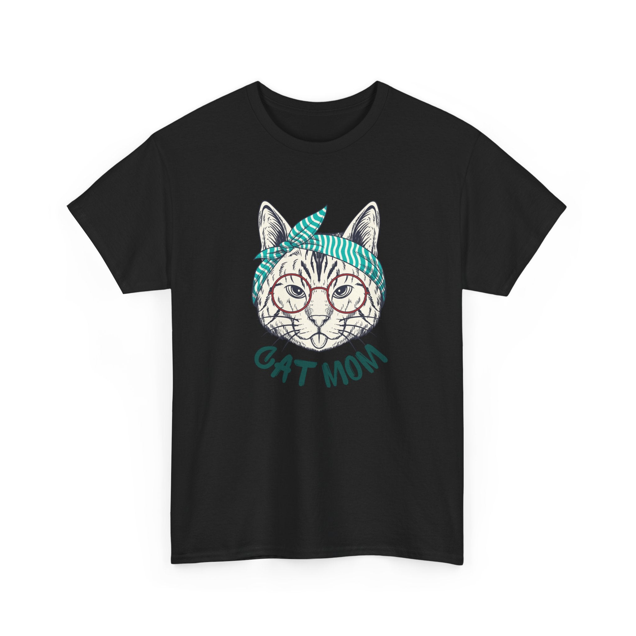 Cat Mom Unisex Heavy Cotton Tee - Perfect Gift for Cat Lovers