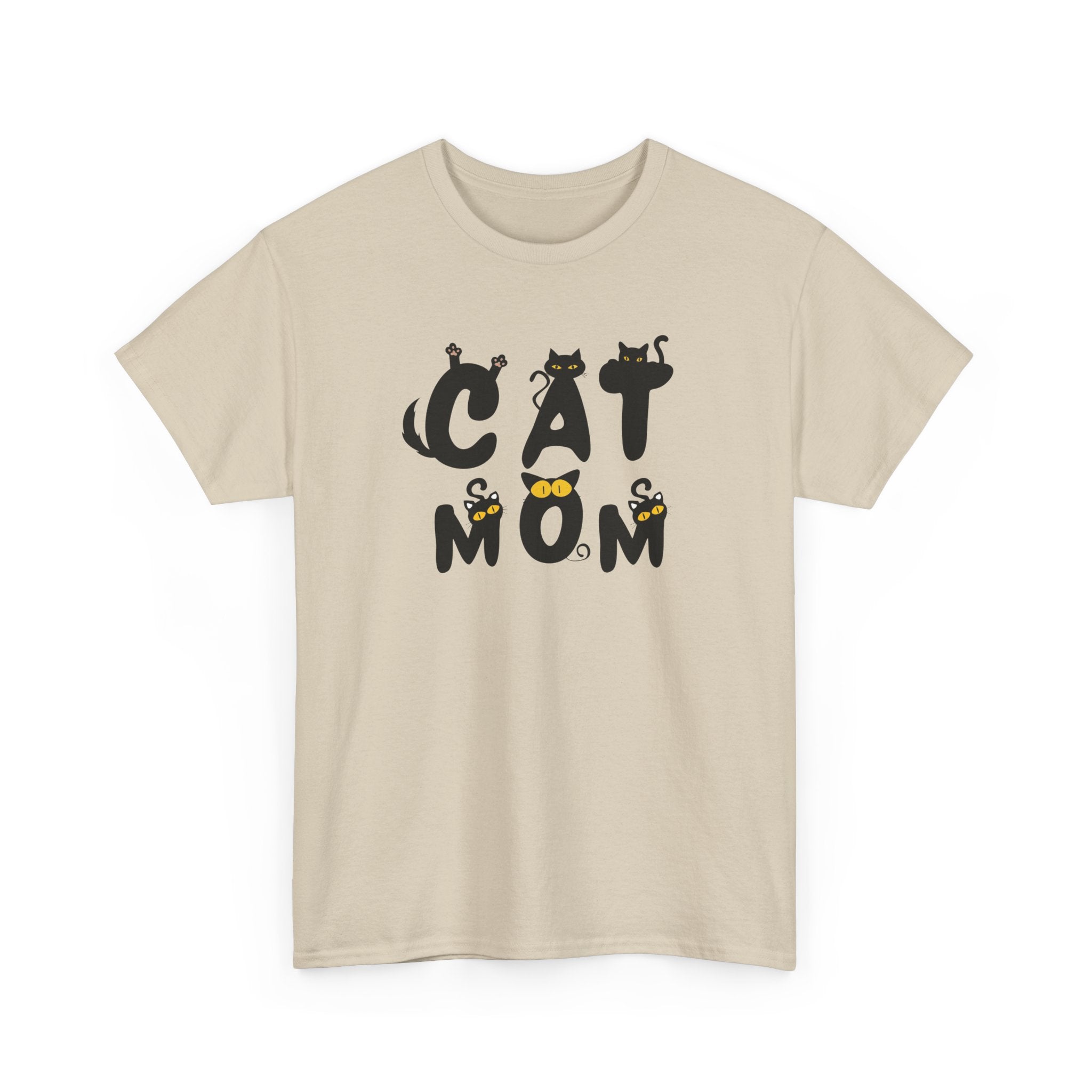 Cat Mom Unisex Heavy Cotton Tee - Perfect Gift for Cat Lovers