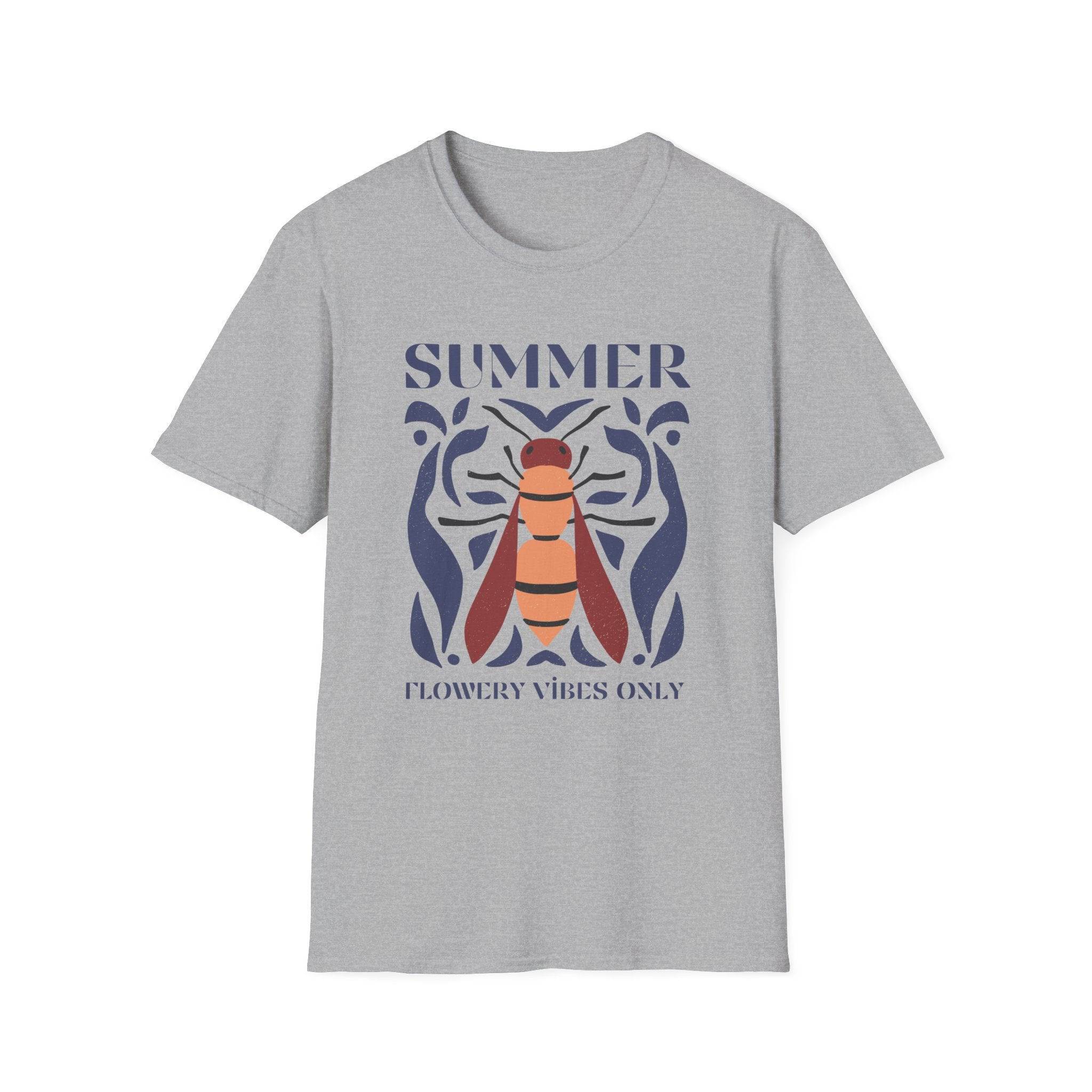 Flower Power Design- Summer Vibes Unisex Softstyle T-Shirt