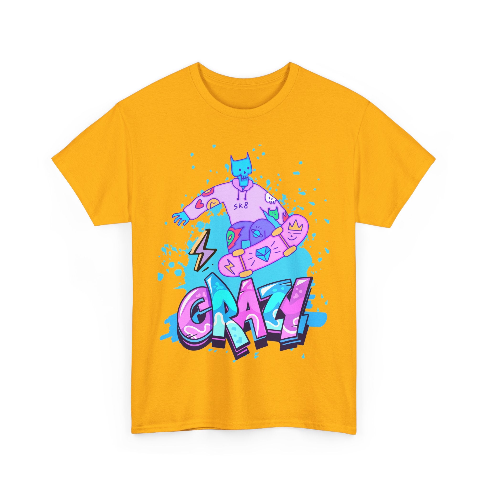 Crazy Cartoon Unisex Heavy Cotton Tee - Fun Graphic Shirt for Everyday Wear