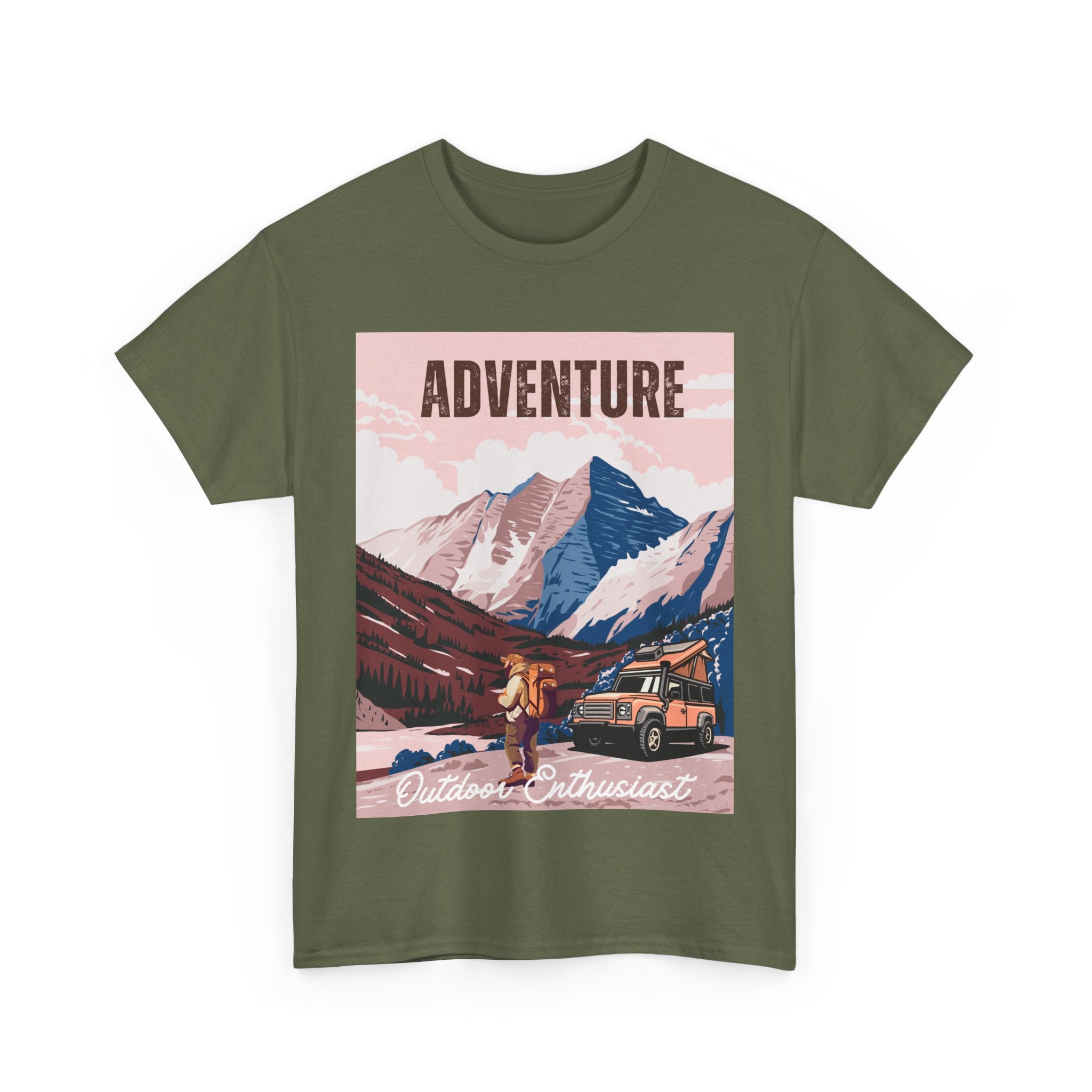 Adventure Outdoor Enthusiast Unisex Heavy Cotton Tee