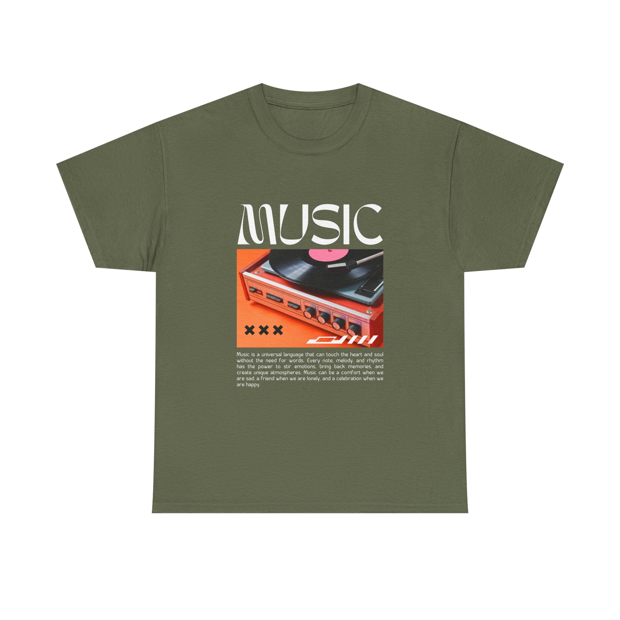 Retro Music Vibes Unisex Heavy Cotton Tee
