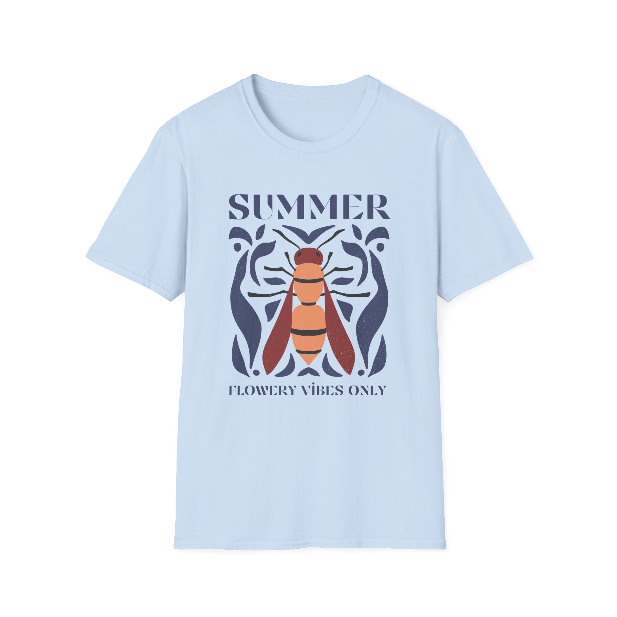 Flower Power Design- Summer Vibes Unisex Softstyle T-Shirt