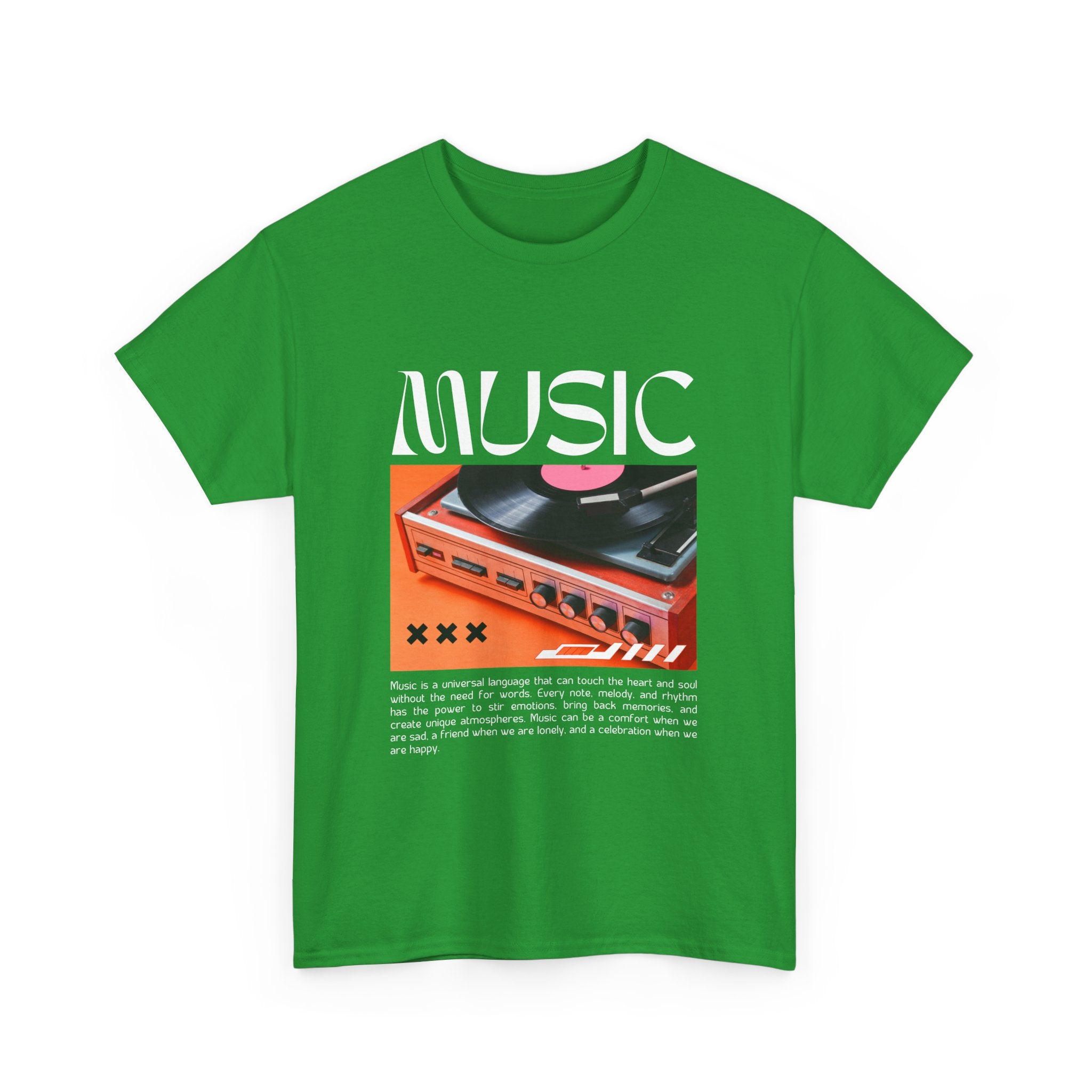 Retro Music Vibes Unisex Heavy Cotton Tee